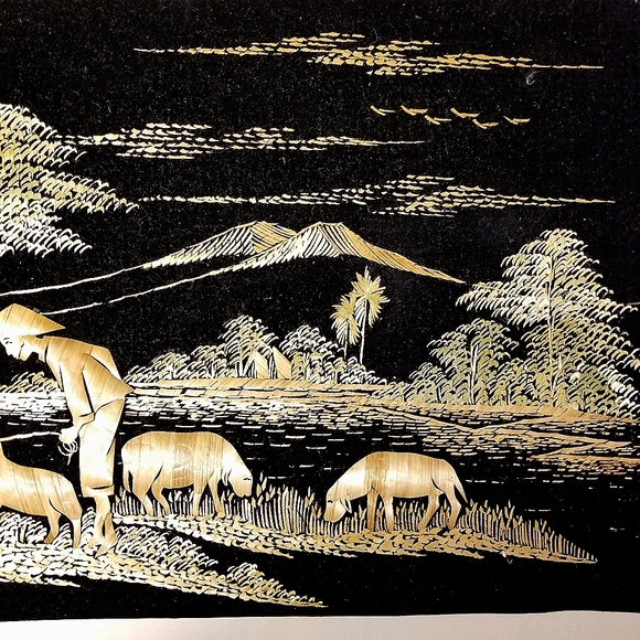 Vintage South Asian handmade artwork - Picture 5 of 13